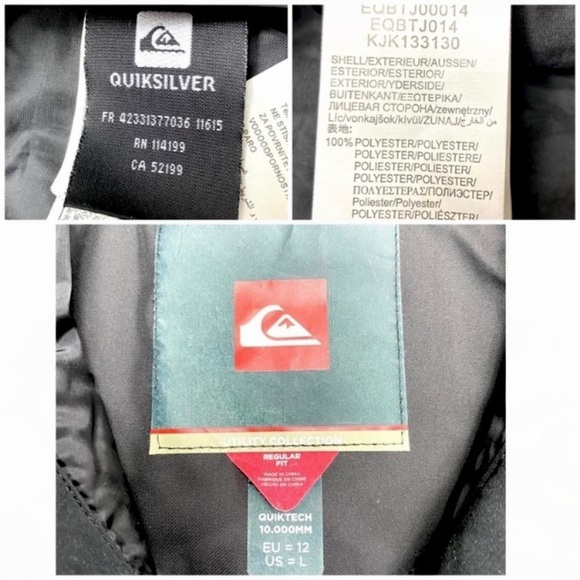 QUIKSILVER Mission Window Plaid 10K Ski Snowboarding Fit Jacket in Neon Green - Picture 7 of 8